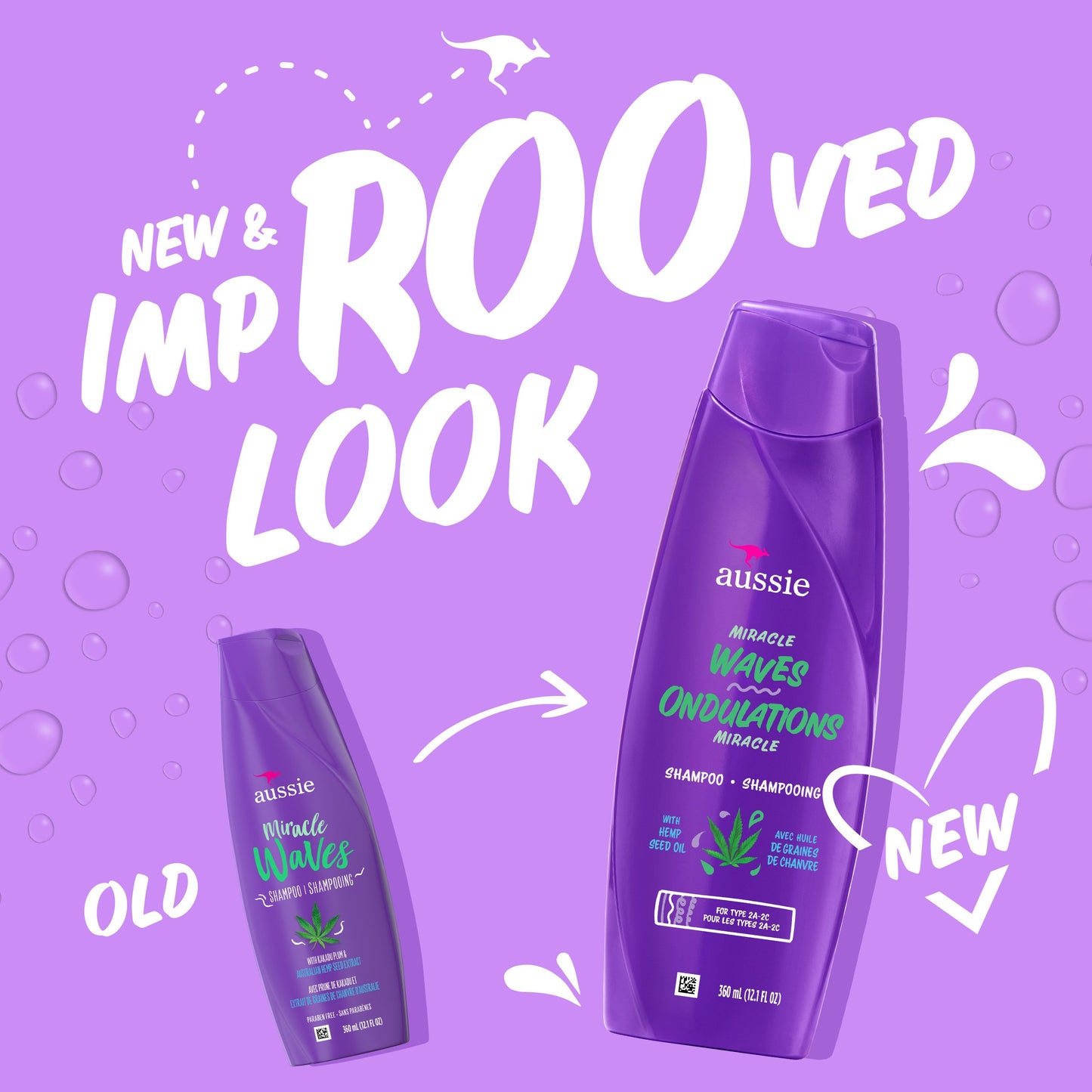 Aussie Miracle Waves Anti-Frizz Hemp Shampoo
