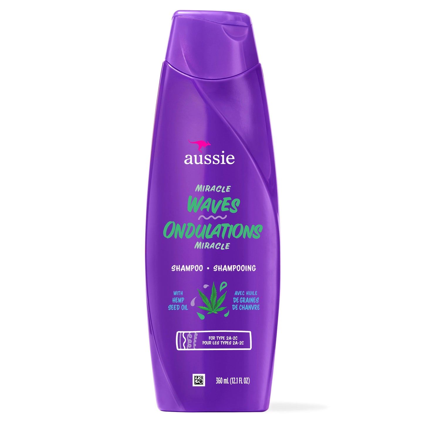 Aussie Miracle Waves Anti-Frizz Hemp Shampoo