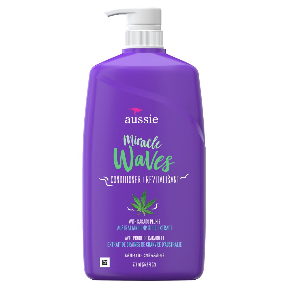 Aussie Miracle Waves Anti-Frizz Hemp Conditioner