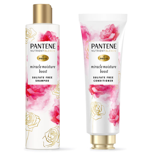 Pantene Nutrient Blends Moisture Boost  Rose Water Shampoo & Conditioner