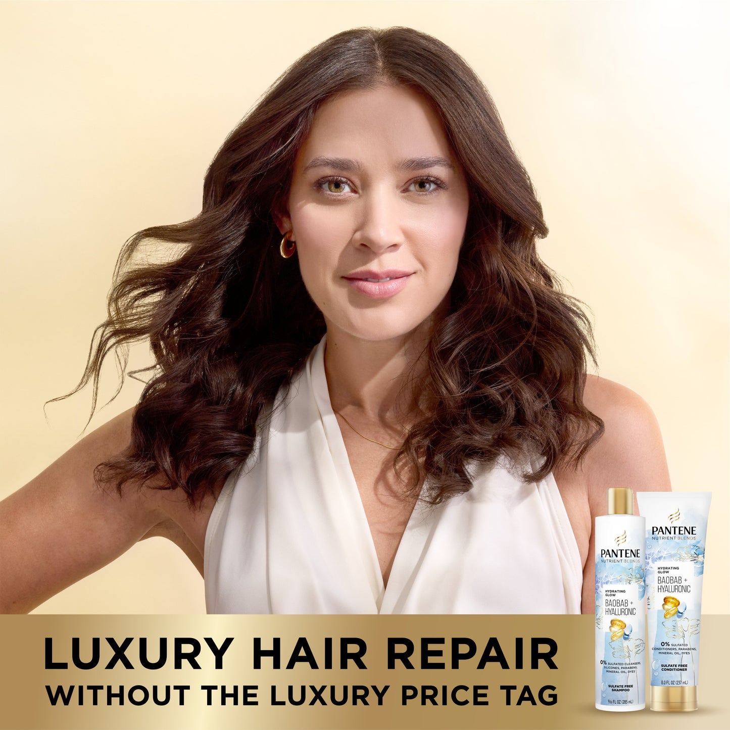 Pantene Nutrient Blends Hydrating Glow Baobab + Hyaluronic Sulfate Free Shampoo