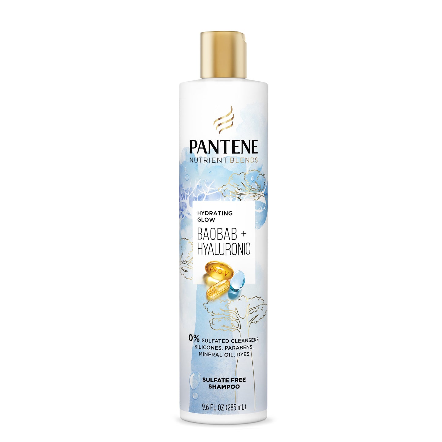 Pantene Nutrient Blends Hydrating Glow Baobab + Hyaluronic Sulfate Free Shampoo
