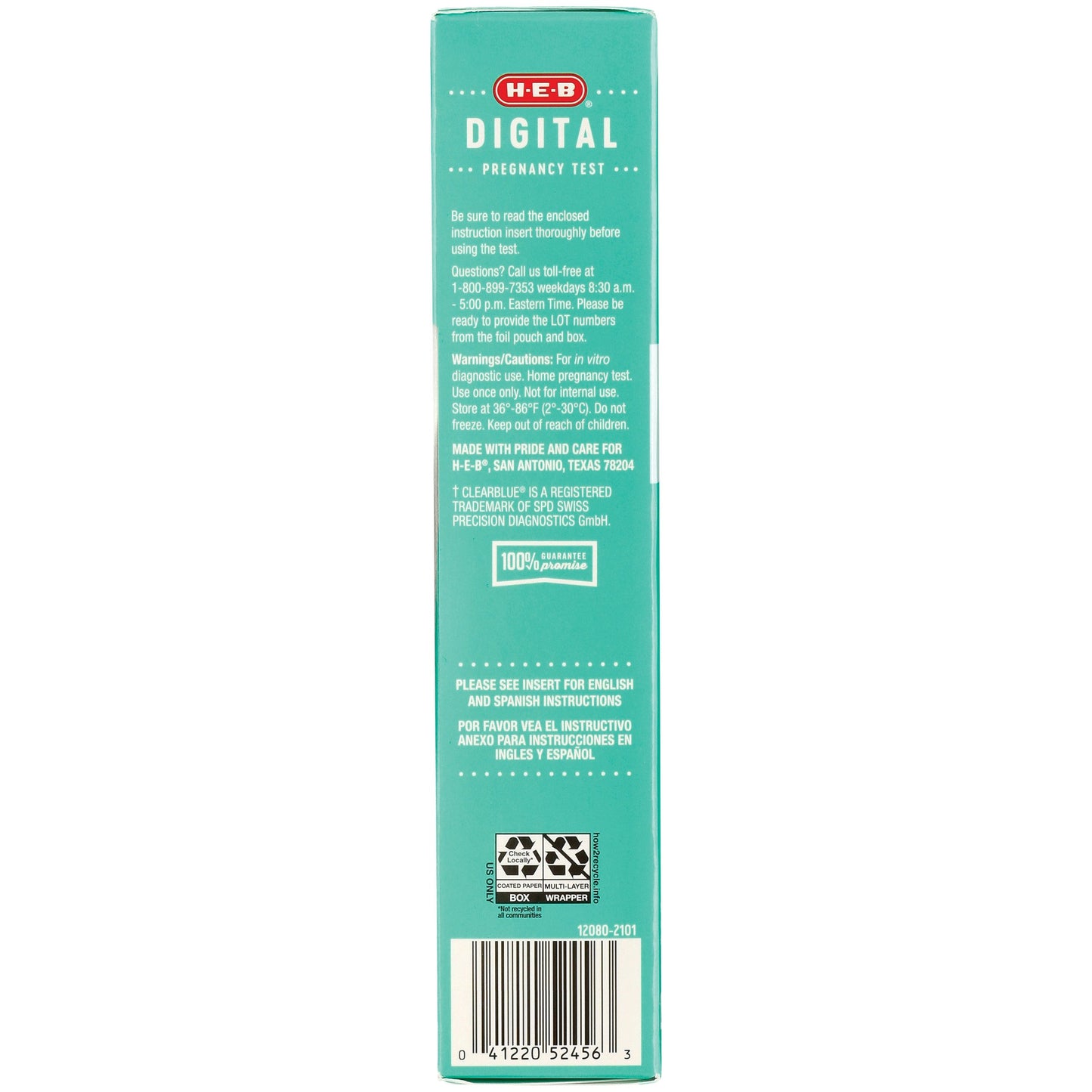 H-E-B Digital Pregnancy Test