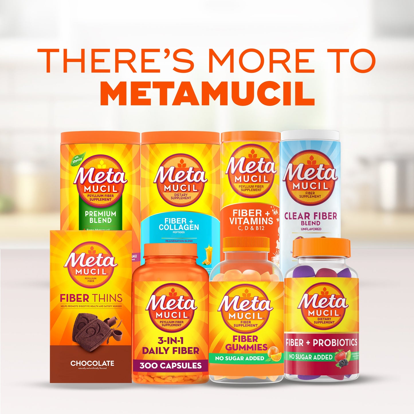 Metamucil Fiber Gummies, Plant-Based Prebiotic Fiber Supplement Blend, No Sugar Added, Orange Flavor