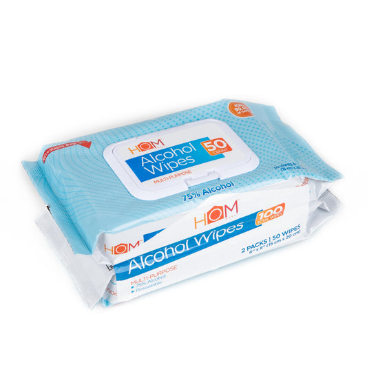 Hom Works Multi-Purpose Alcohol Wipes Twin Pack