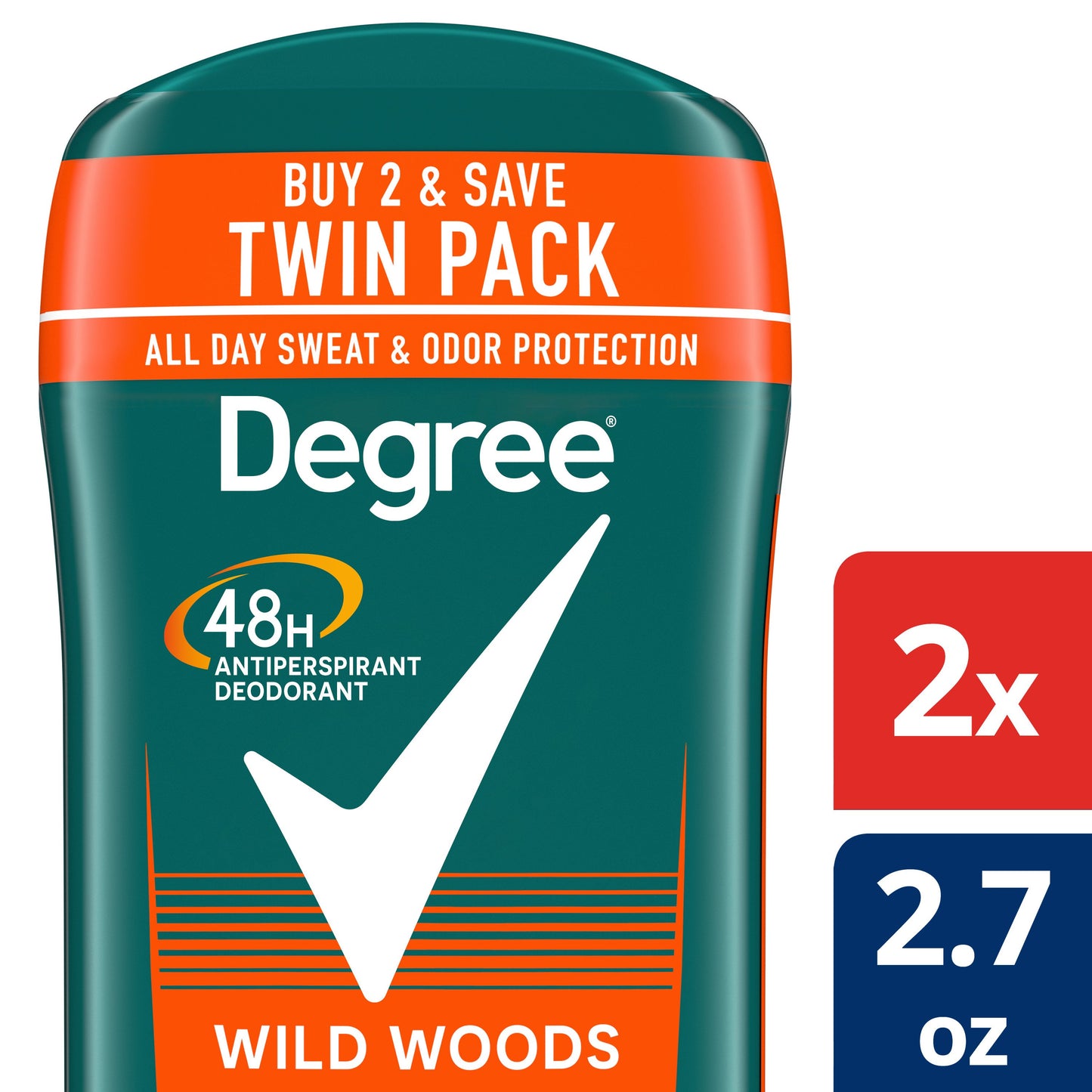 Degree Men 48 Hr Antiperspirant Deodorant - Wild Woods, 2.7 oz