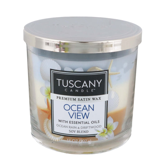 Tuscany Candle Ocean View Scented Soy Blend Candle with Essential Oils