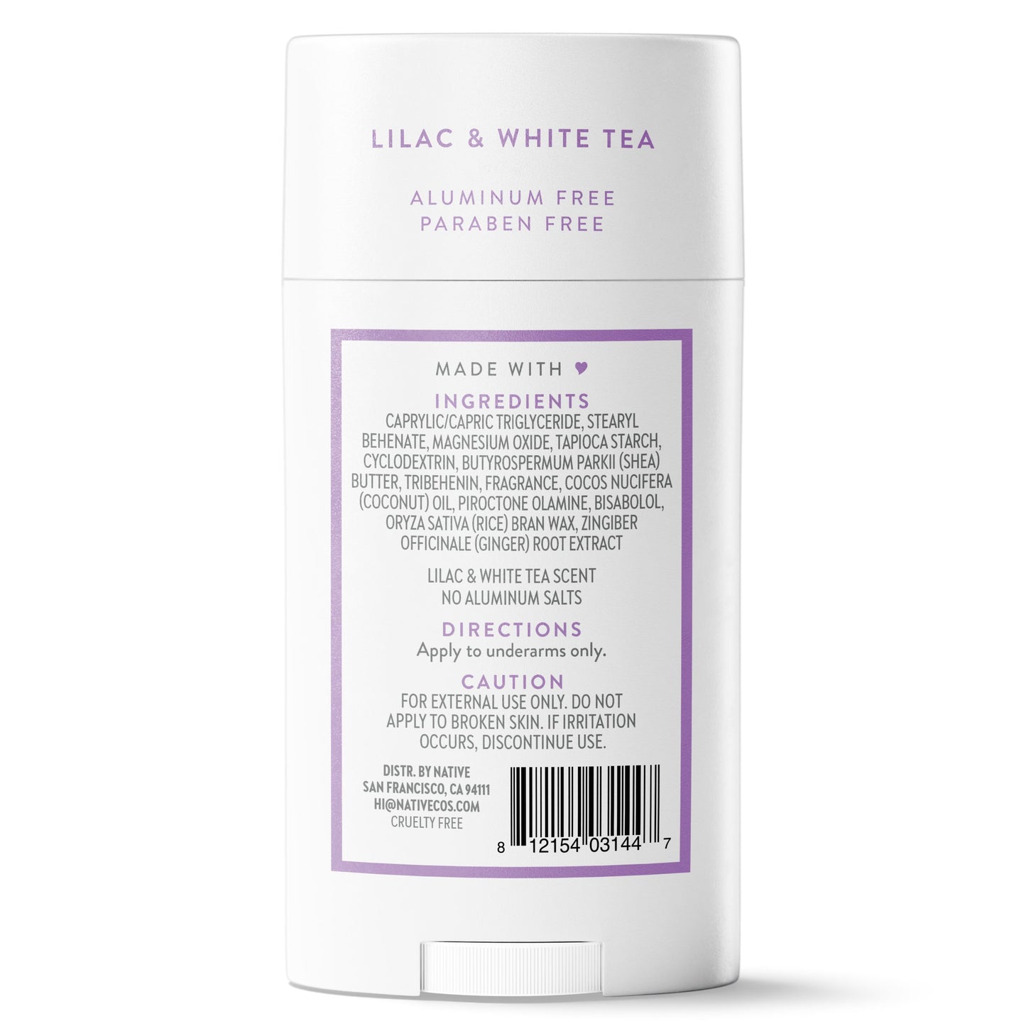Native Aluminum Free Deodorant - Lilac & White Tea