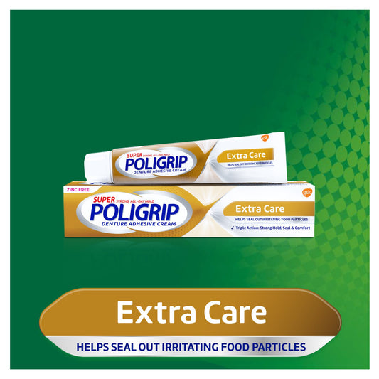 Super Poligrip Extra Care Zinc Free Denture and Partials Adhesive Cream