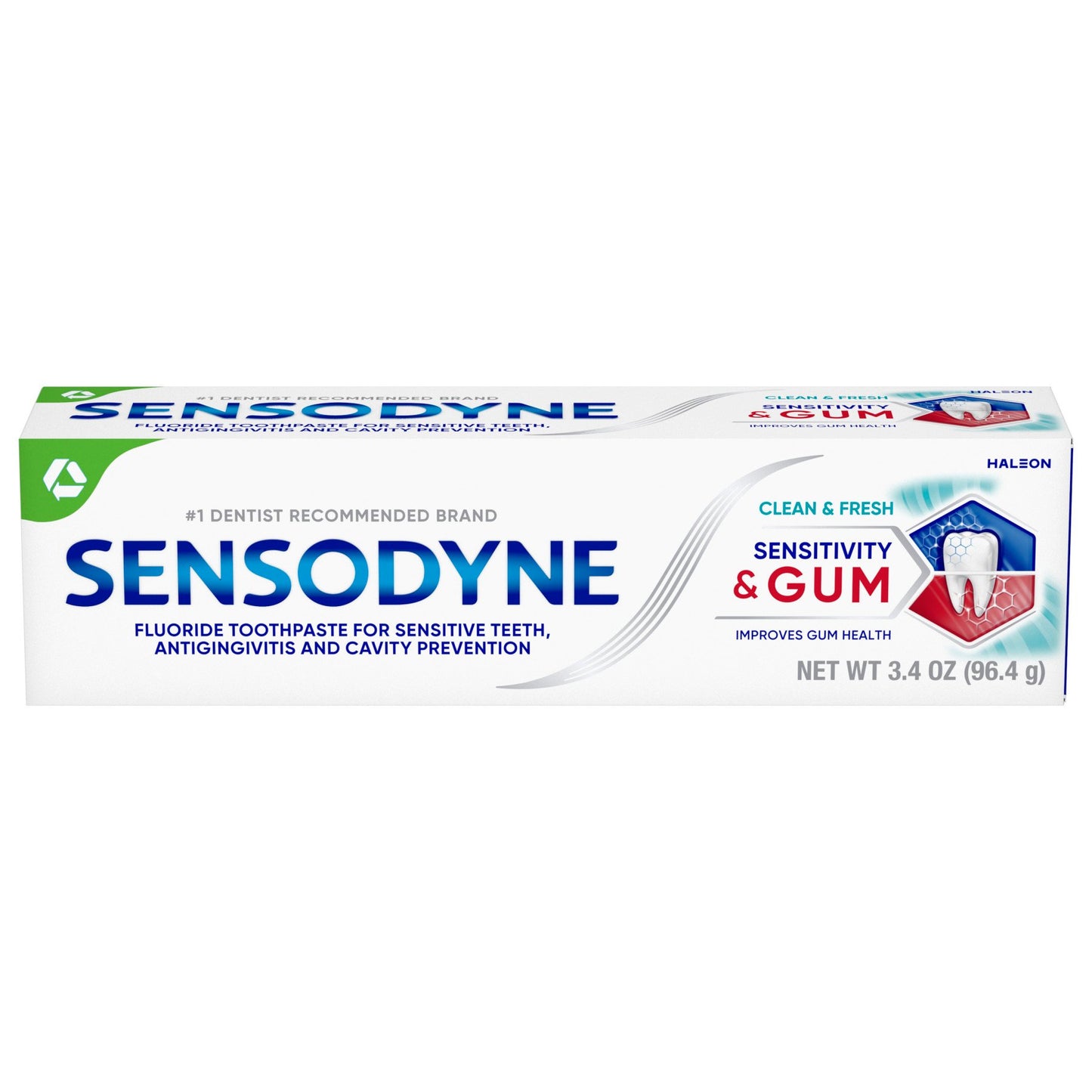 Sensodyne Sensitivity & Gum Sensitive Toothpaste, Clean & Fresh