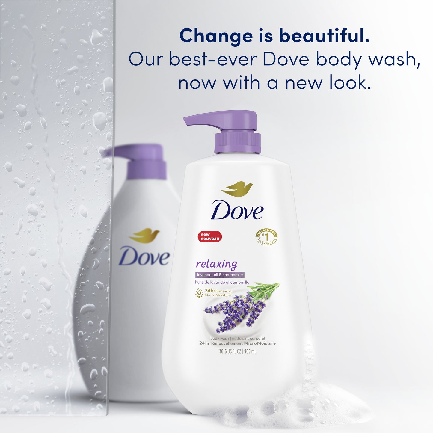 Dove Relaxing Body Wash with Pump - Lavender Oil & Chamomile