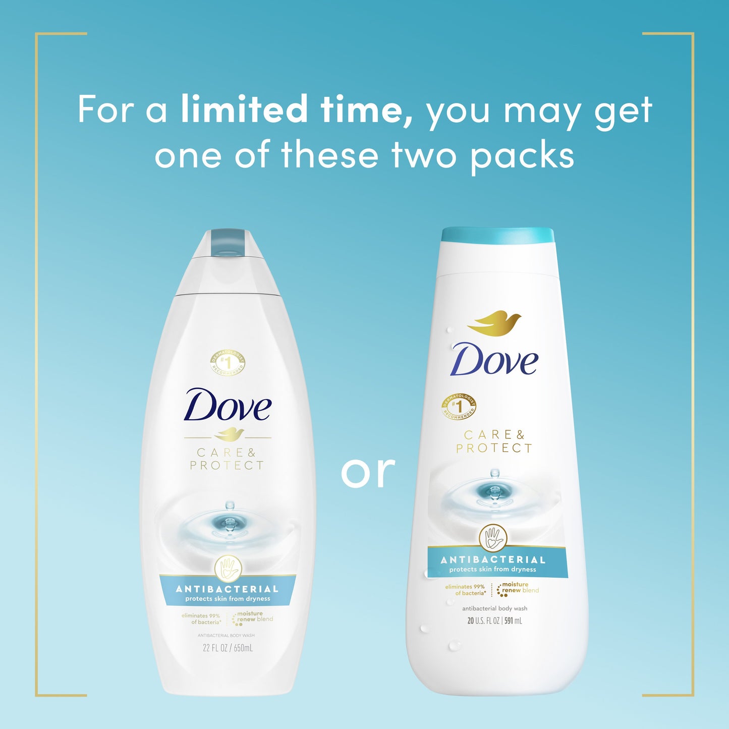 Dove Care & Protect Antibacterial Body Wash