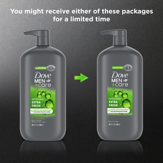 Dove Men+Care Refreshing Body + Face Wash - Extra Fresh