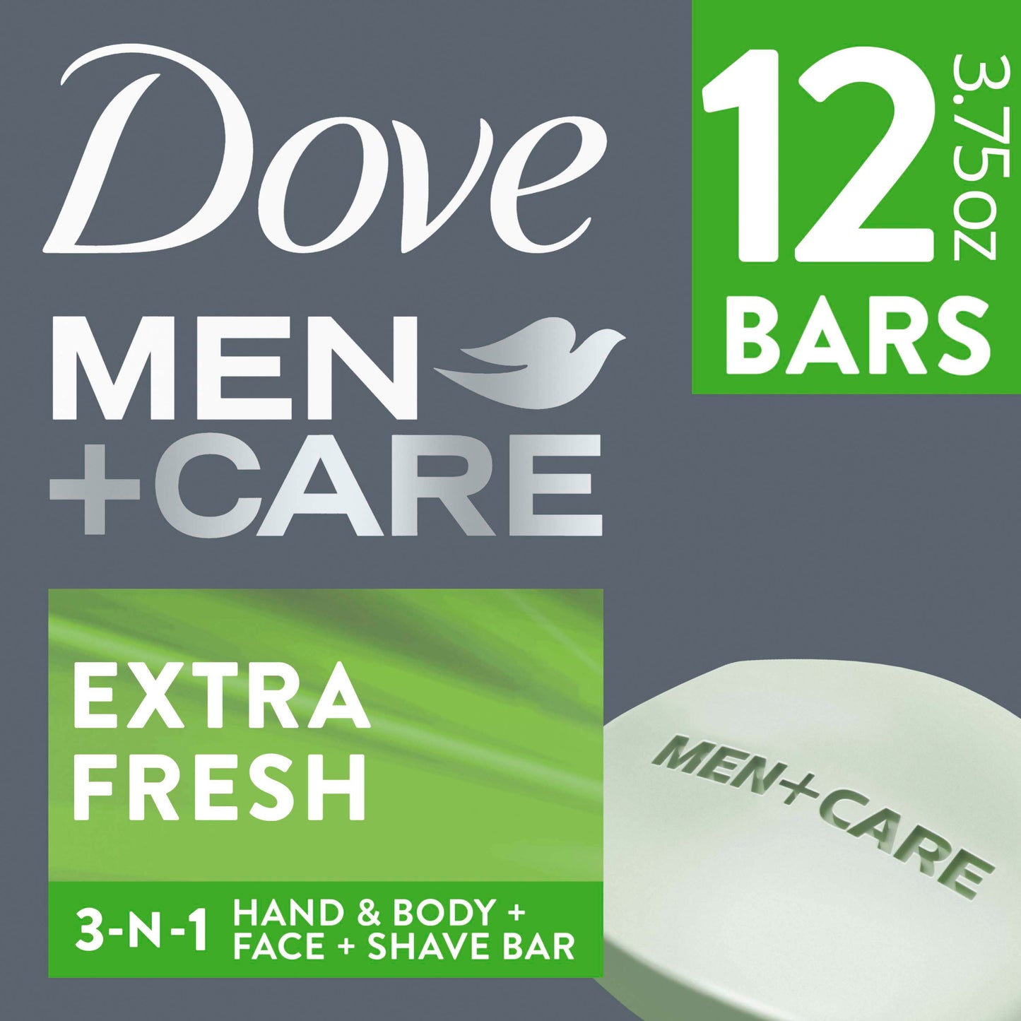 Dove Men+Care Bar 3 in 1 Cleanser for Body, Face, and Shaving Extra Fresh