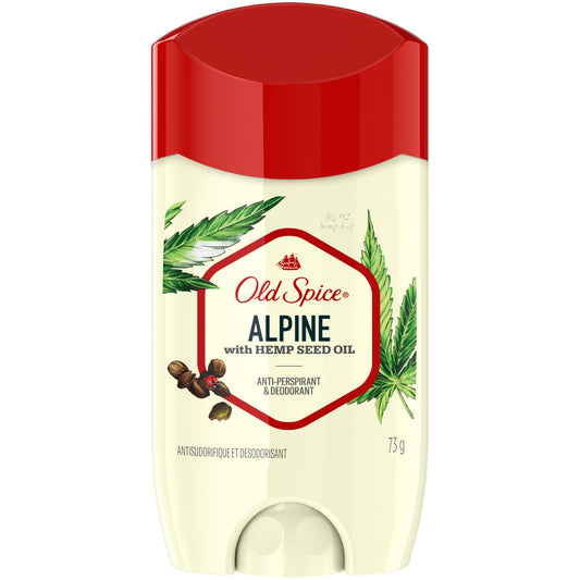 Old Spice Fresh Collection Anti-Perspirant Deodorant for Men, Alpine with Hemp Seed Oil