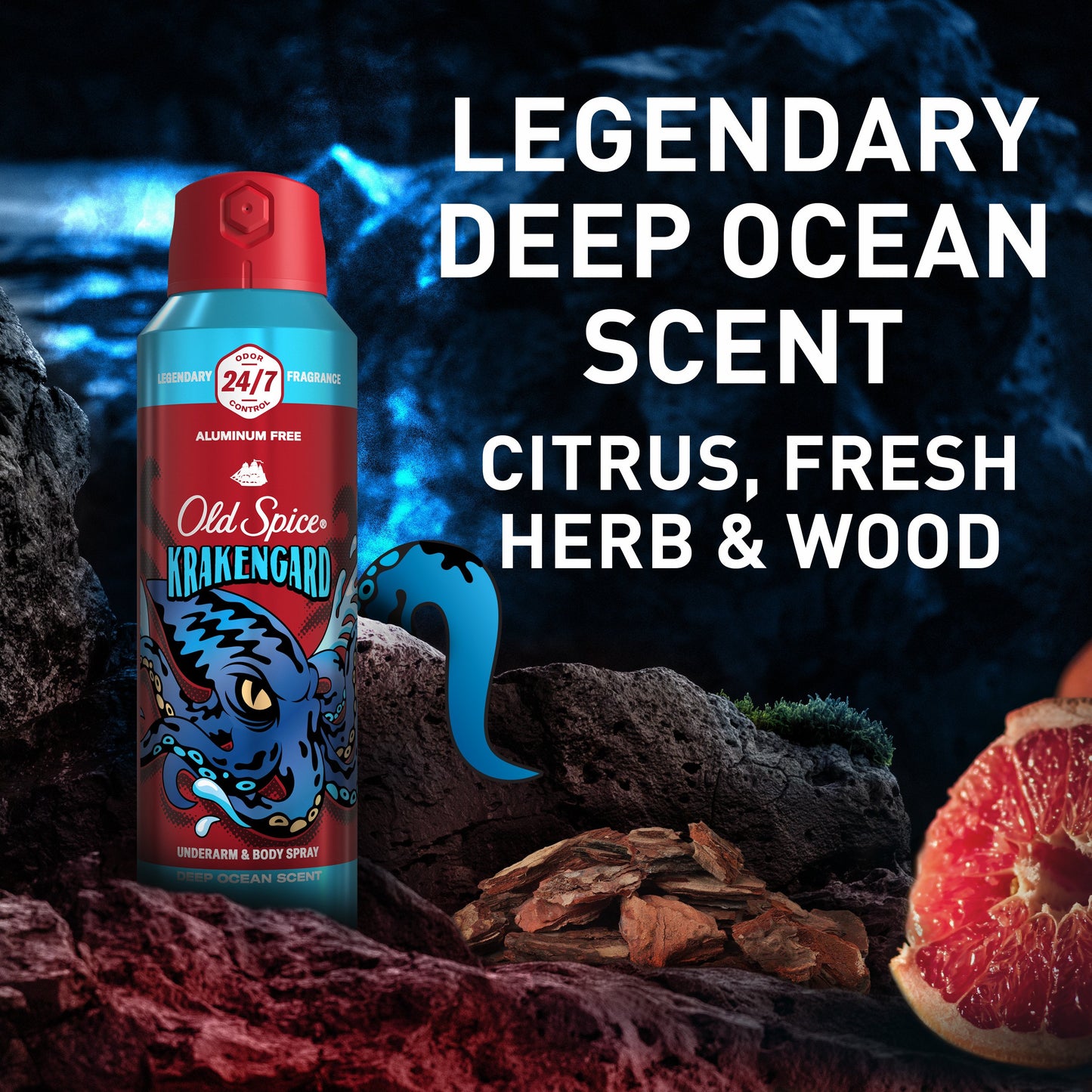 Old Spice Men's Aluminum Free Body Spray - Krakengard
