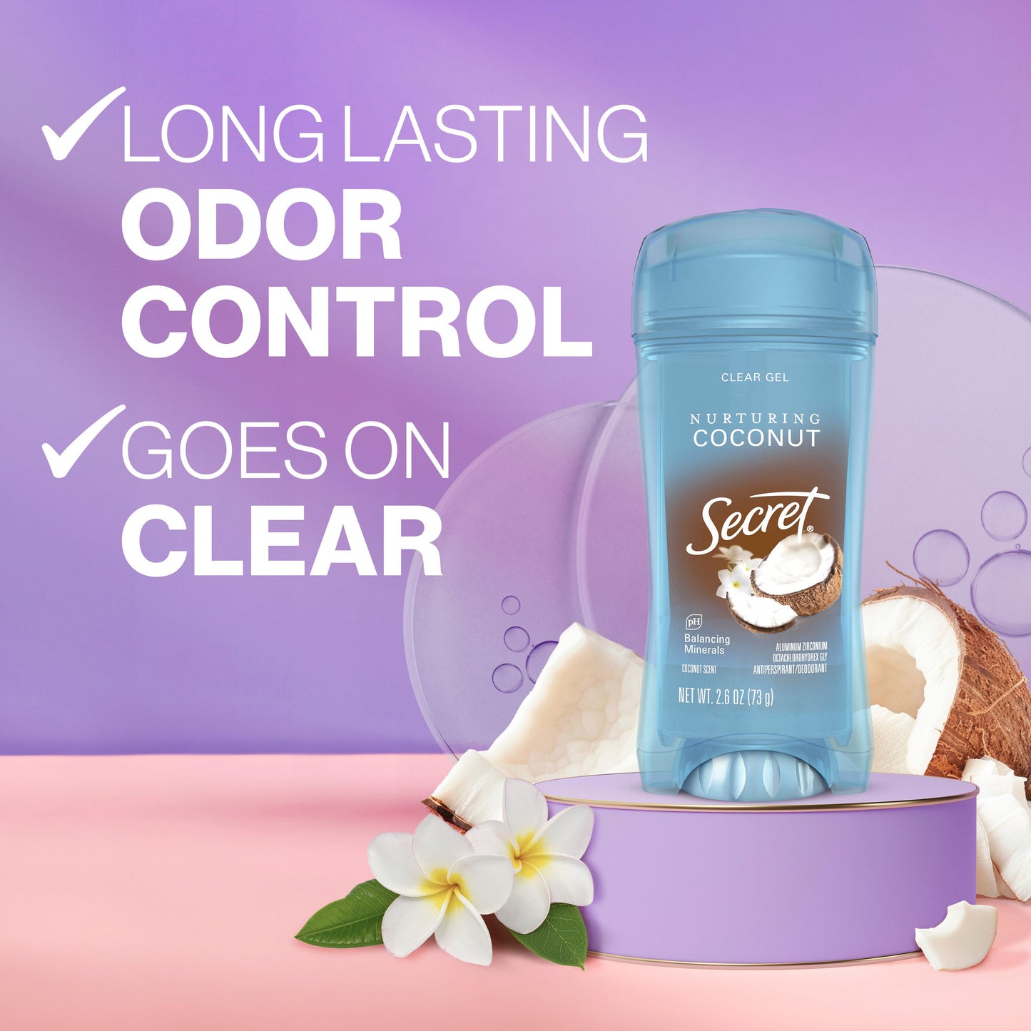 Secret 48 Hr Antiperspirant Deodorant Gel - Coconut
