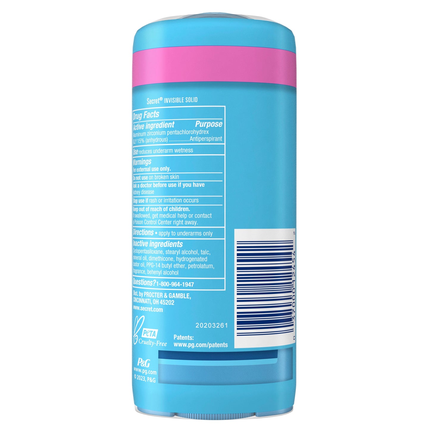 Secret 24 Hr Invisible Solid Antiperspirant Deodorant - Powder Fresh