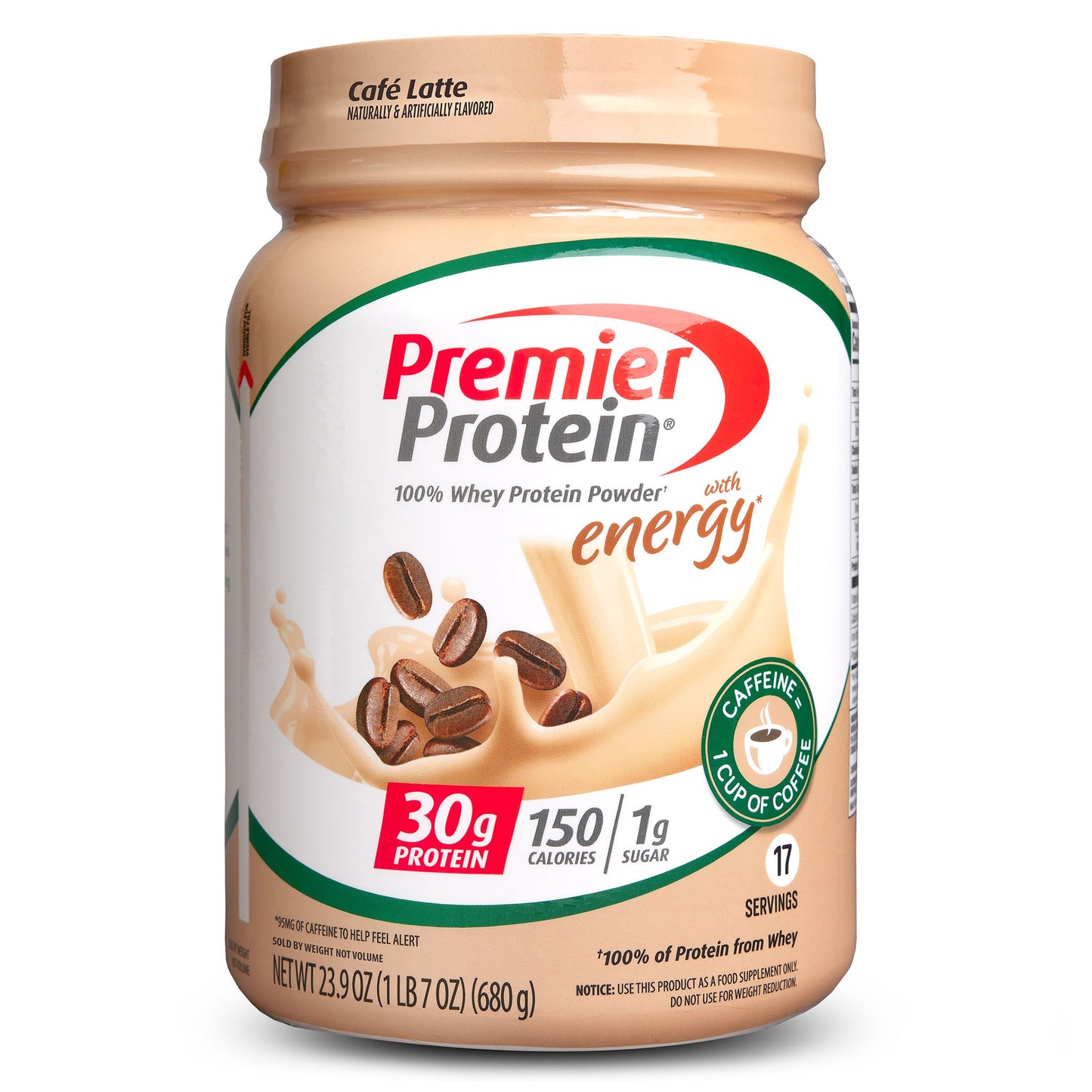 Premier Protein 30g Protein Whey Protein Powder with Energy - Café Latte