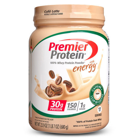 Premier Protein 30g Protein Whey Protein Powder with Energy - Café Latte