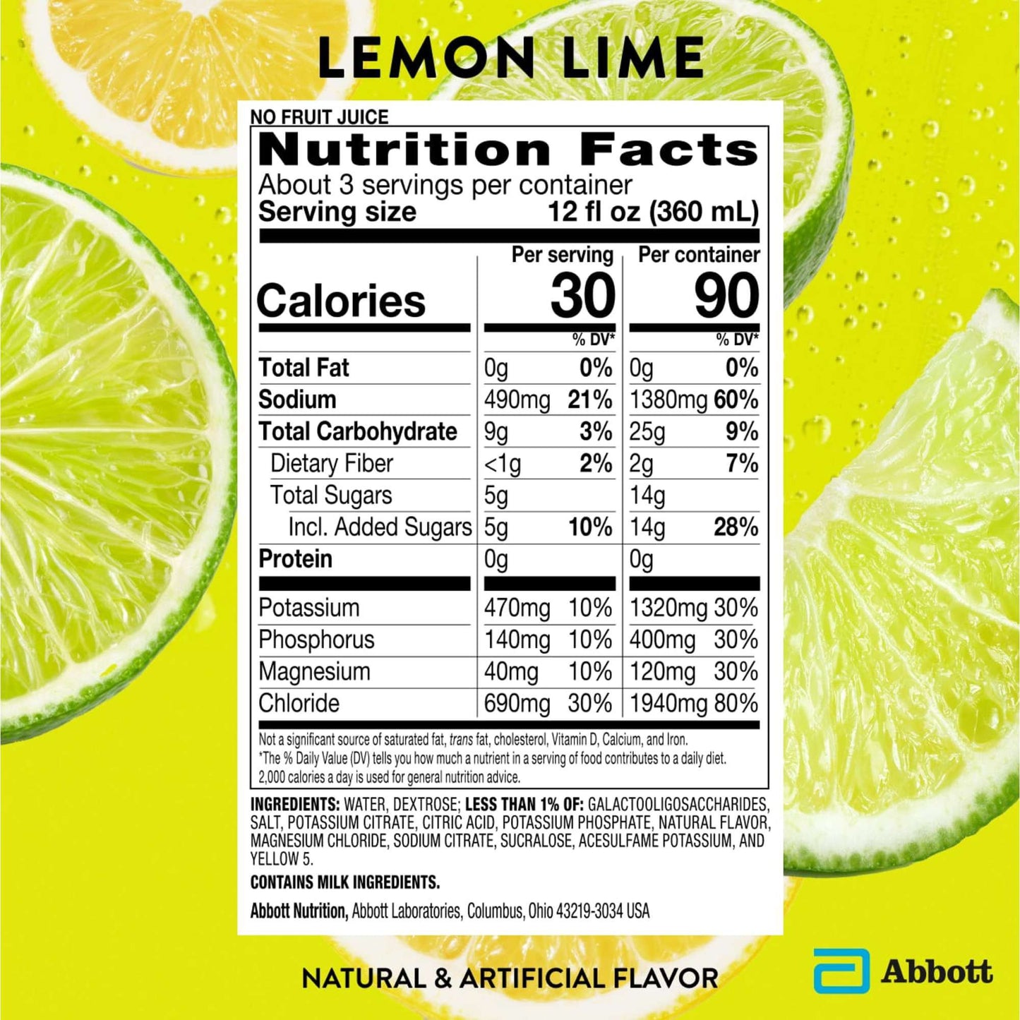 Pedialyte Sport Electrolyte Solution - Lemon Lime