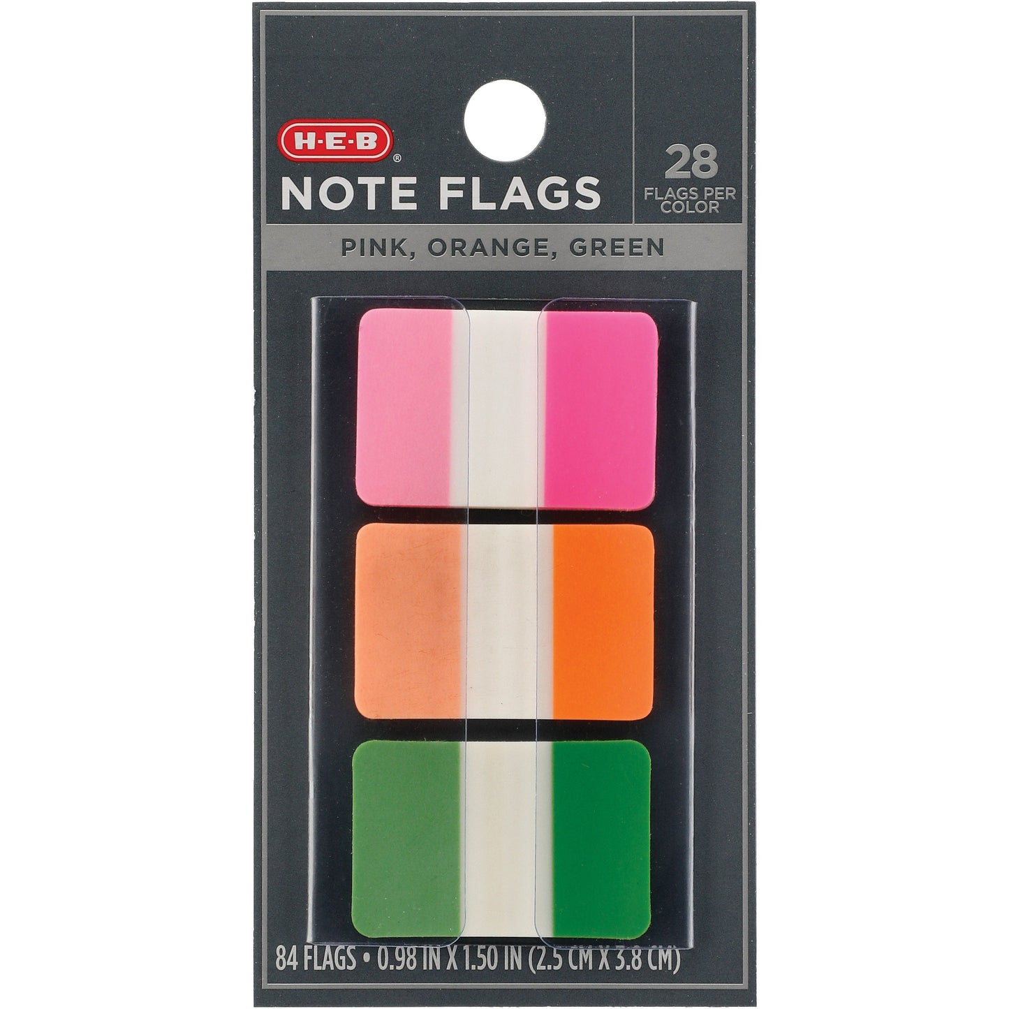 H-E-B Medium Note Flags - Neon