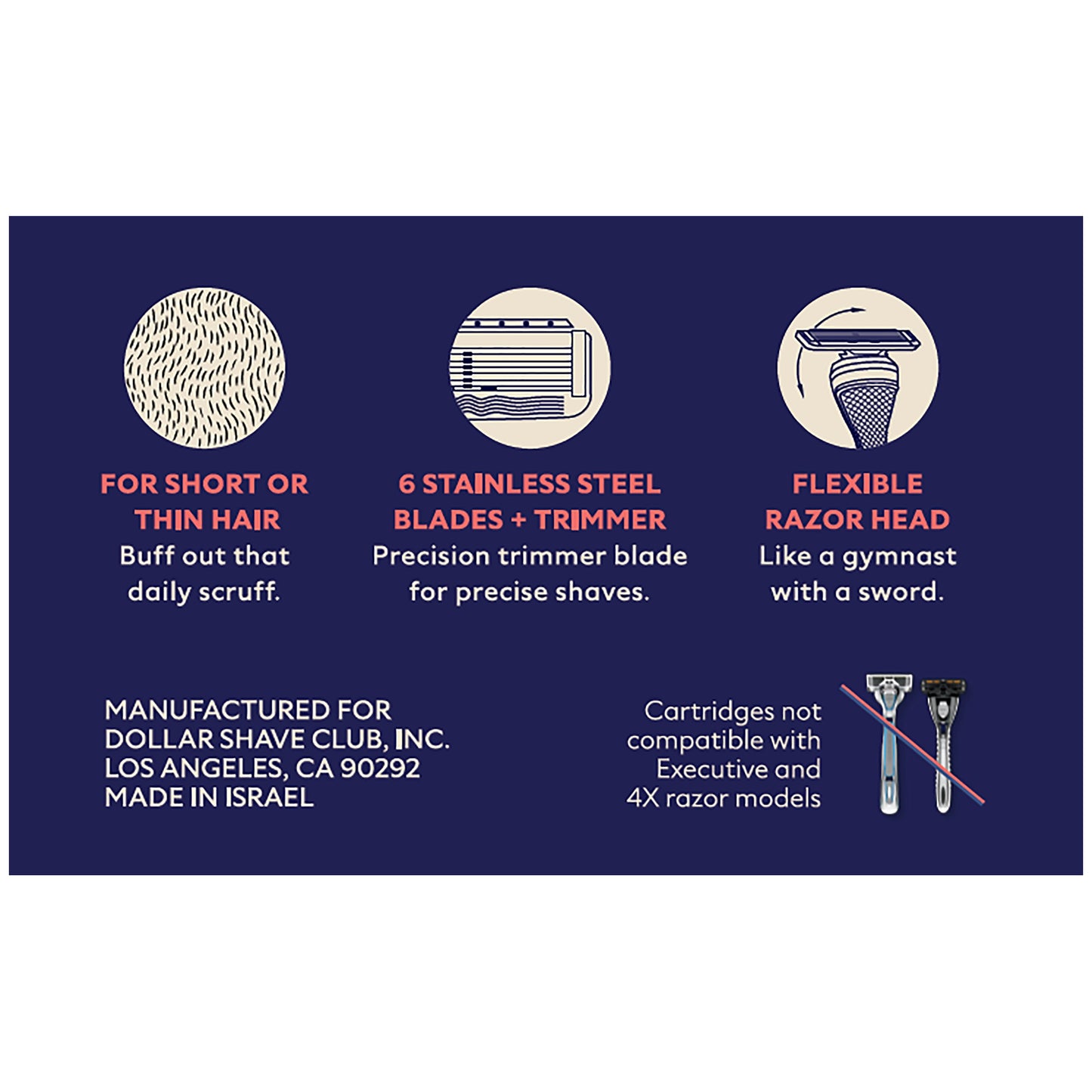 Dollar Shave Club 6-Blade Razor Refill Cartridges