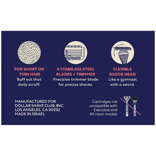 Dollar Shave Club 6-Blade Razor Refill Cartridges
