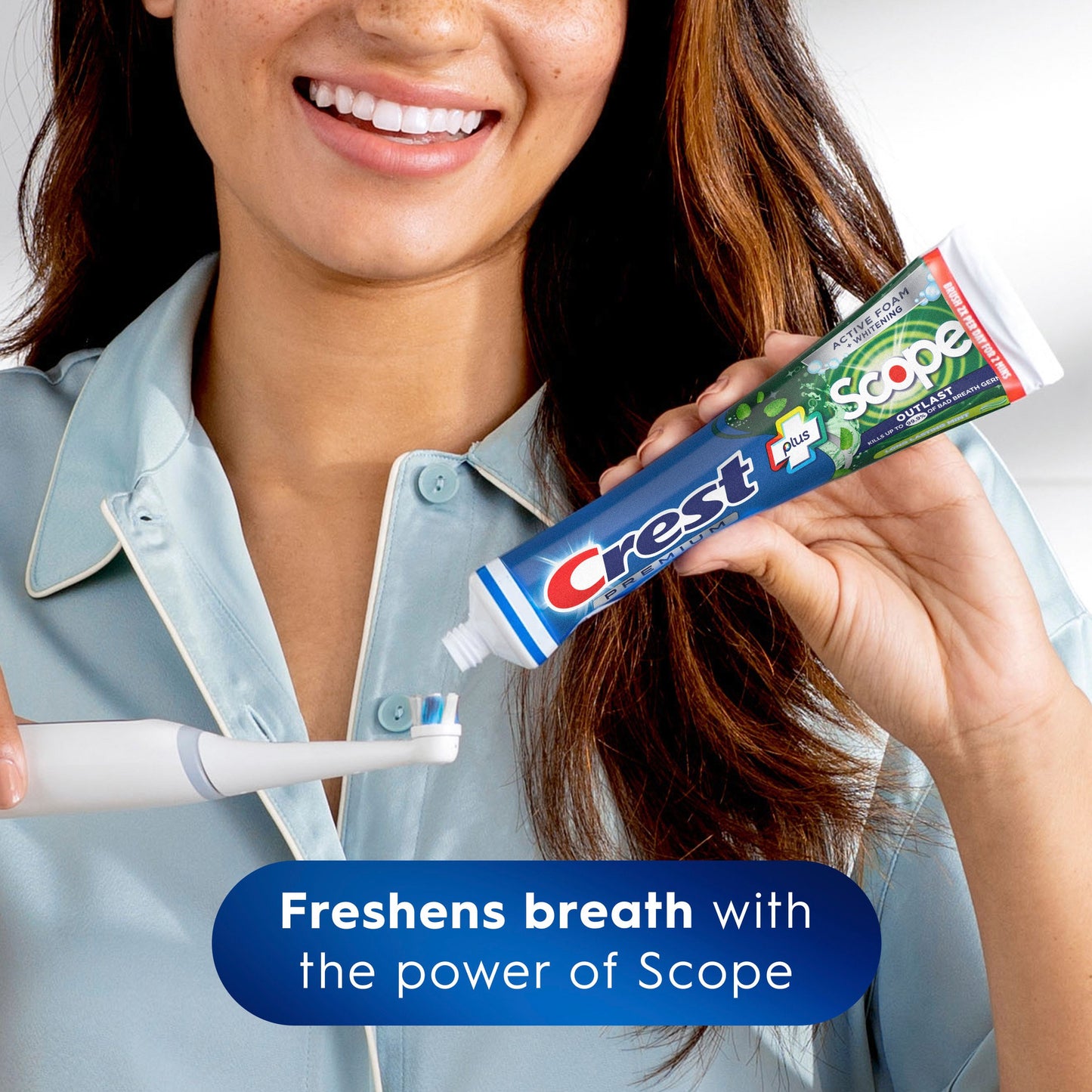 Crest Premium + Scope Outlast Active Foam Toothpaste - Long Lasting Mint