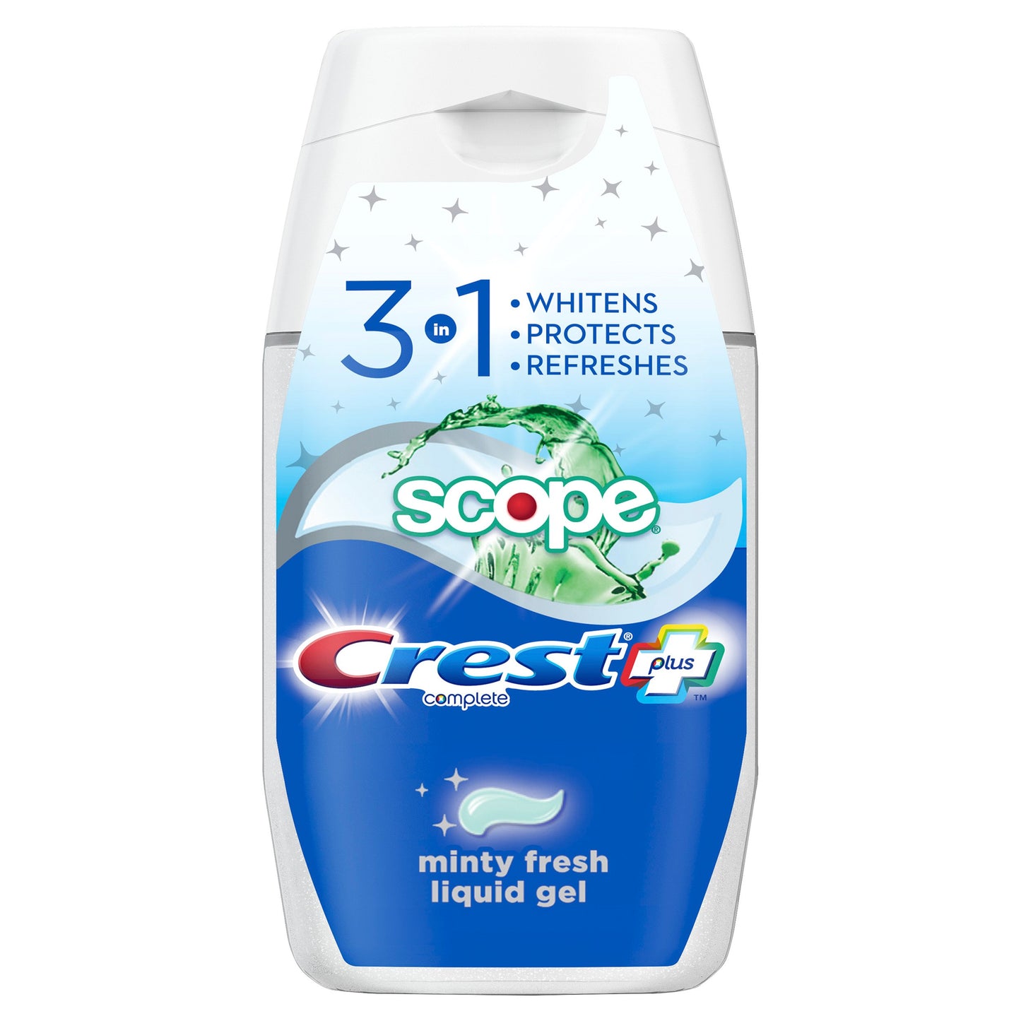 Crest Complete + Scope 3-in-1 Liquid Gel Toothpaste - Minty Fresh