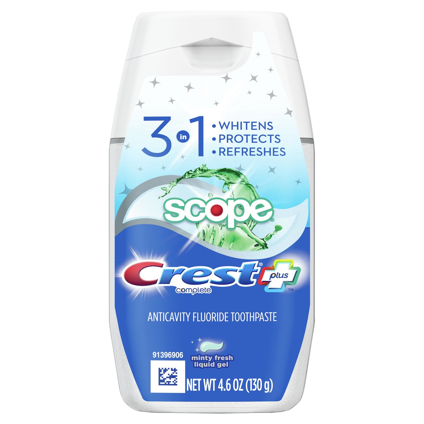 Crest Complete + Scope 3-in-1 Liquid Gel Toothpaste - Minty Fresh