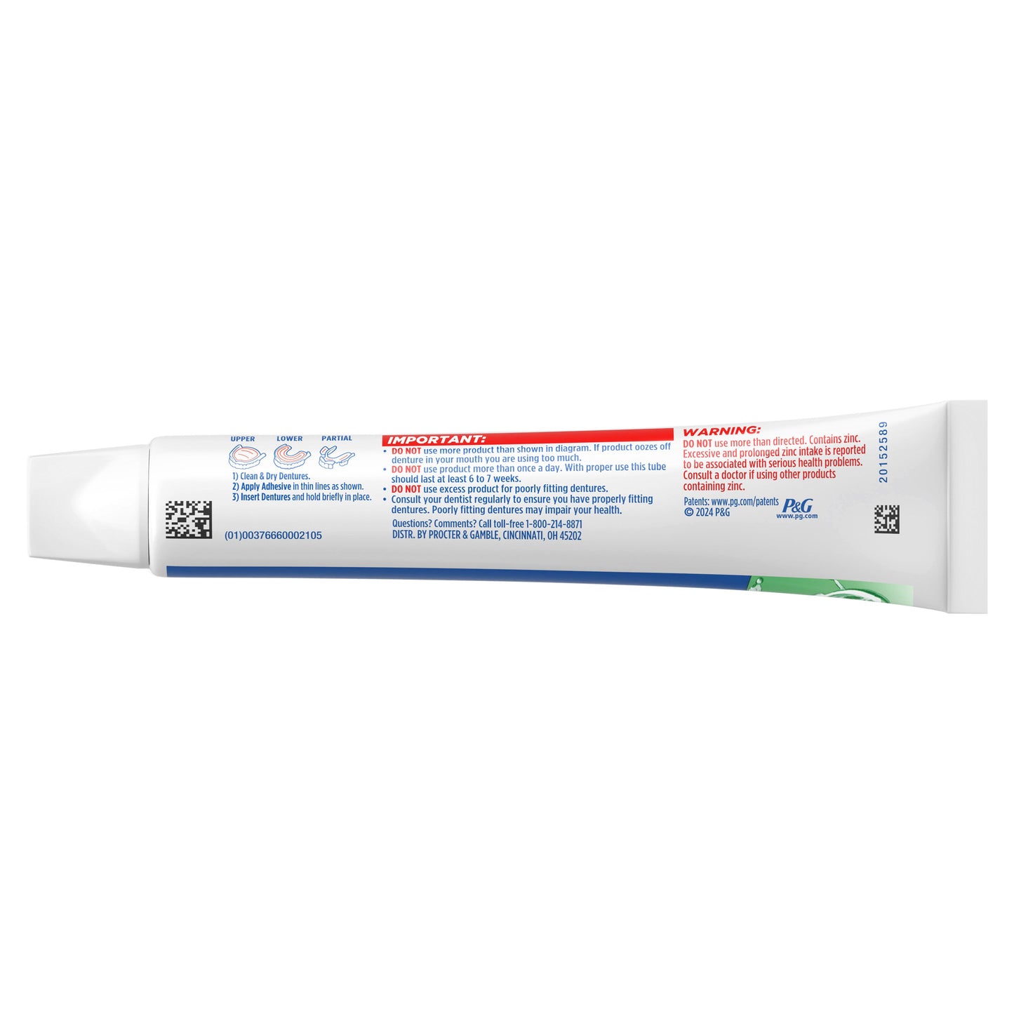 Fixodent Plus Scope Precision Hold & Seal Denture Adhesive Cream, 2 Pk