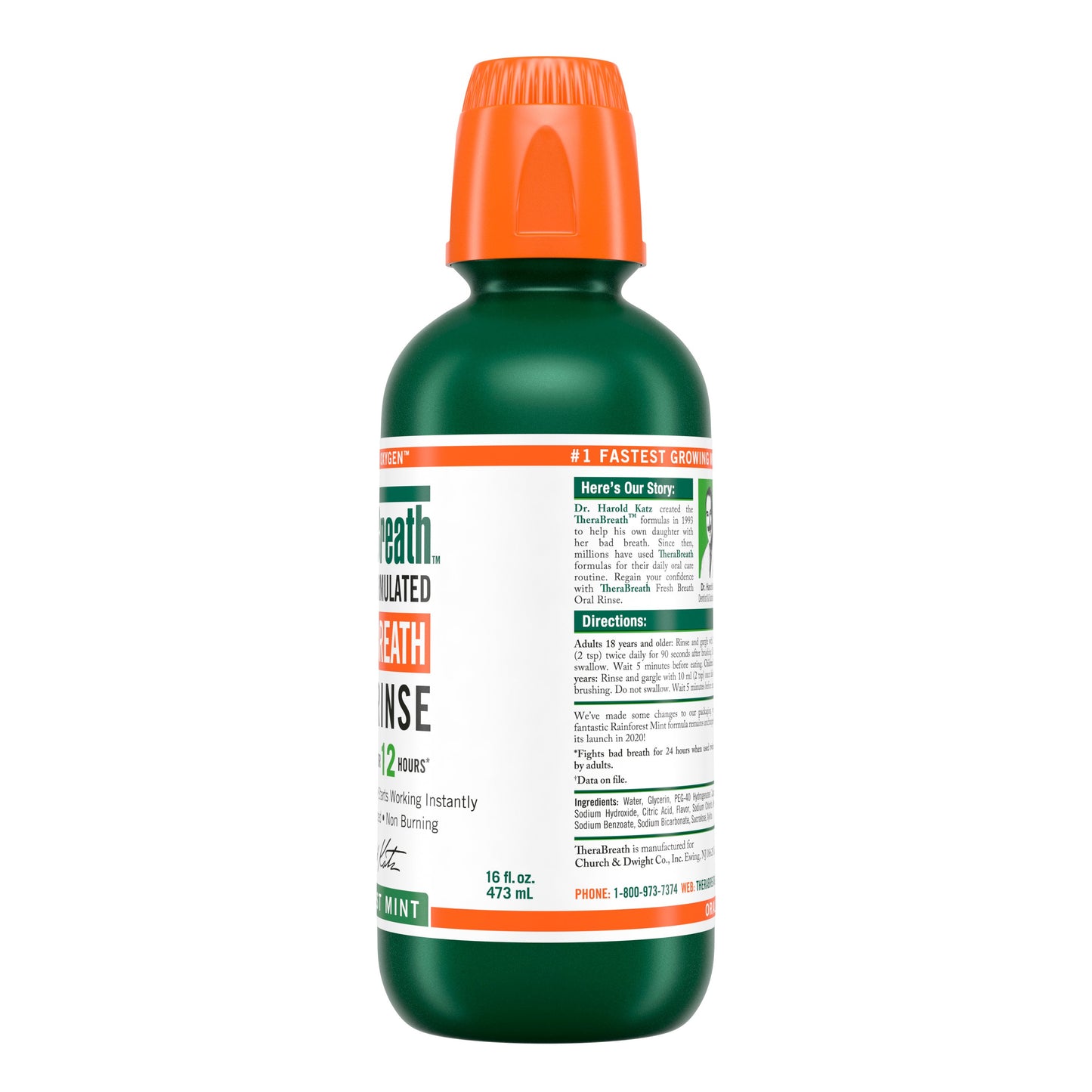 TheraBreath Fresh Breath Oral Rinse Rainforest Mint