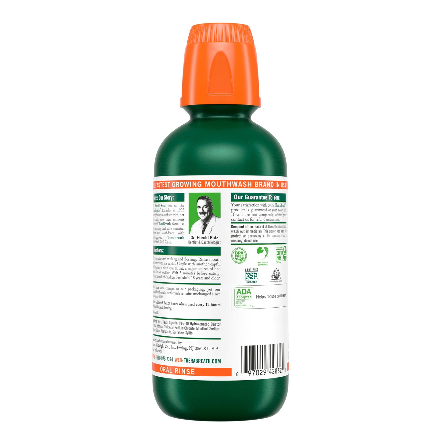 TheraBreath Fresh Breath Oral Rinse Rainforest Mint