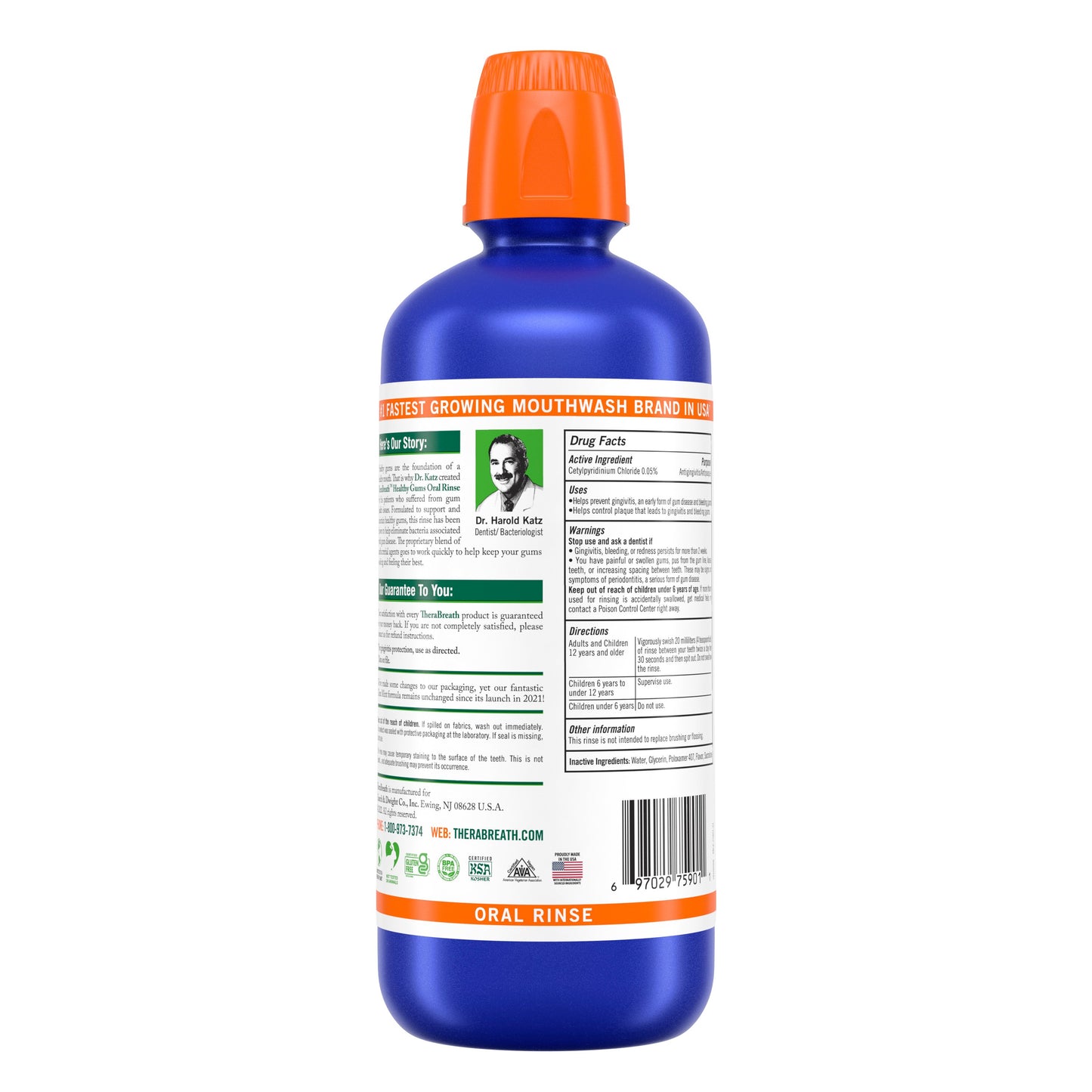 TheraBreath Healthy Gums Oral Rinse - Clean Mint