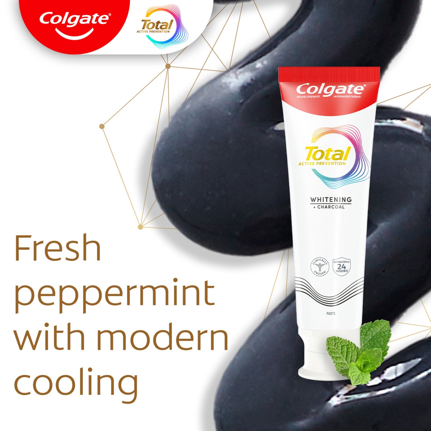 Colgate Total Whitening + Charcoal Toothpaste, 2 Pk