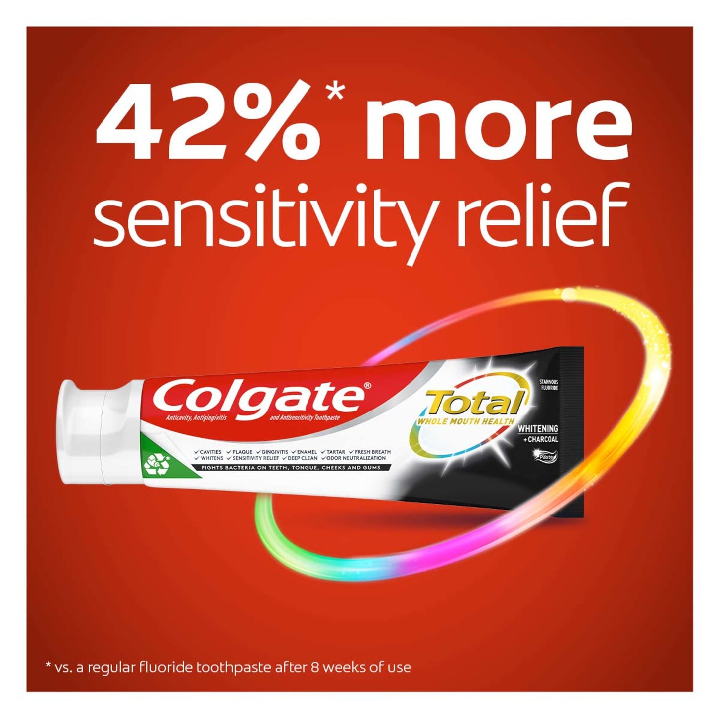 Colgate Total Whitening + Charcoal Toothpaste, 2 Pk