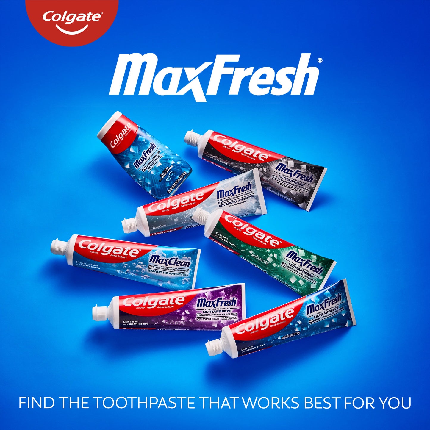 Colgate Max Fresh Anticavity Toothpaste - Clean Mint, 3 Pk