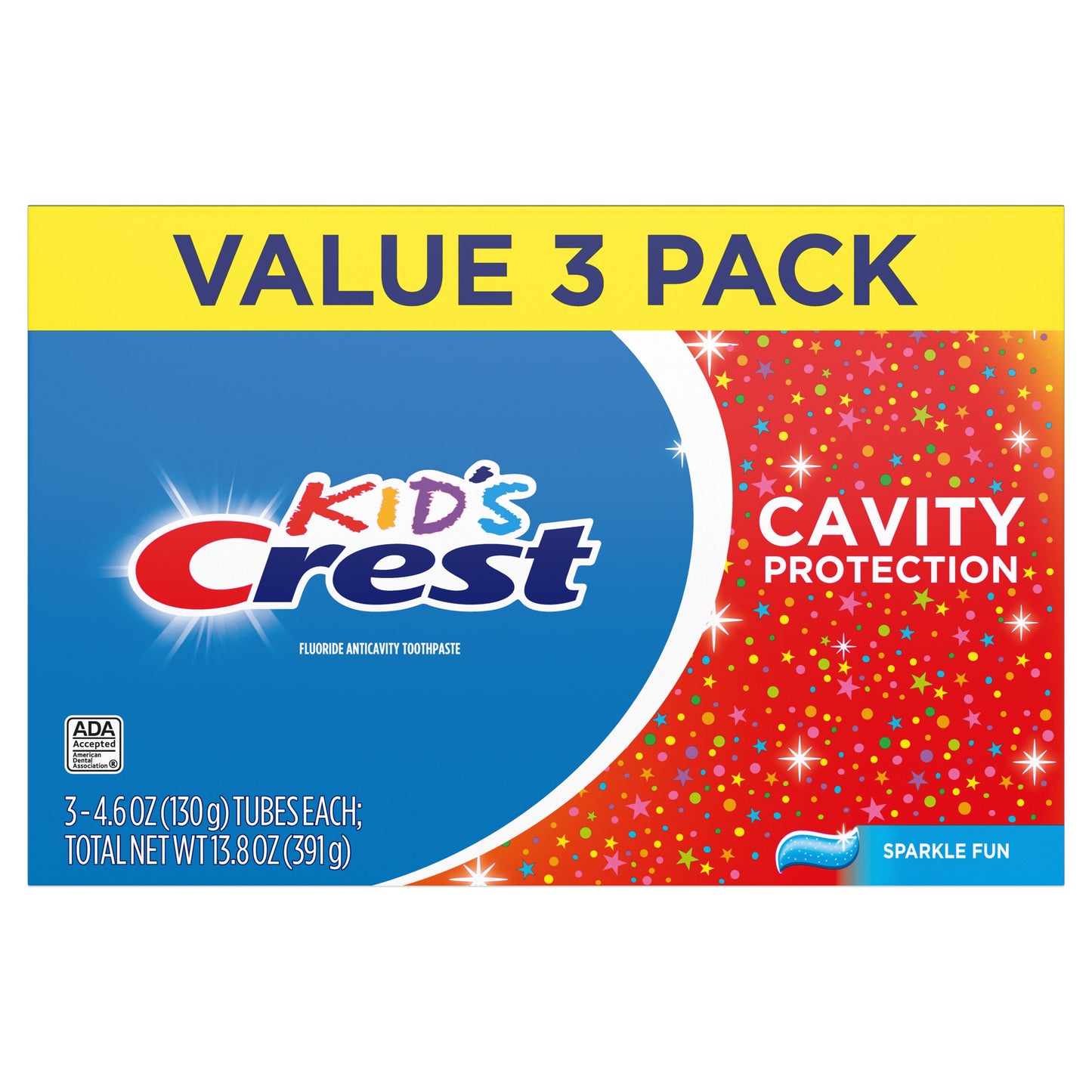 Crest Kid's Cavity Protection Toothpaste - Sparkle Fun, 3 Pk