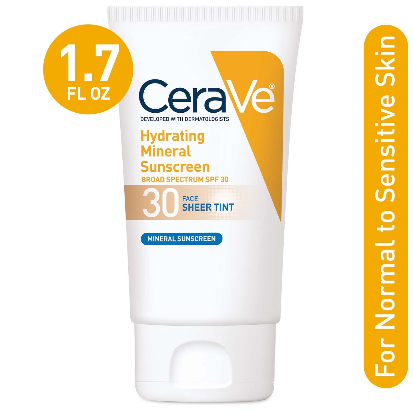 CeraVe Hydrating Mineral Sheer Tinted Face Sunscreen Broad Spectrum SPF 30
