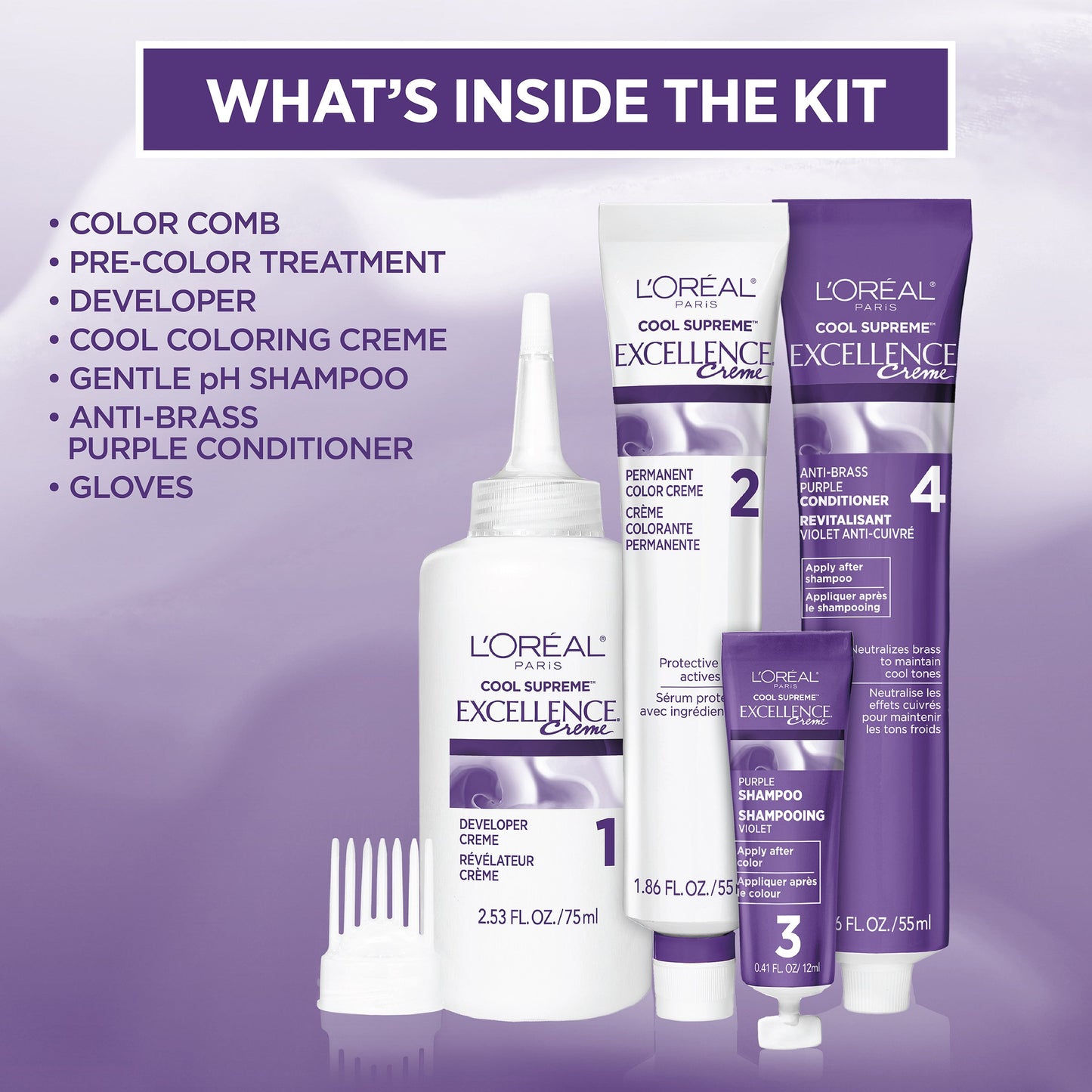 L'Oréal Paris Paris Excellence Creme Cool Supreme Permanent Hair Color 6UA Ultra Ash Light Brown