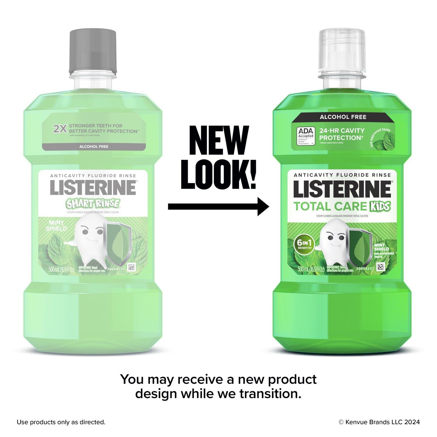 Listerine Kids Smart Rinse Mouthwash - Mint Shield