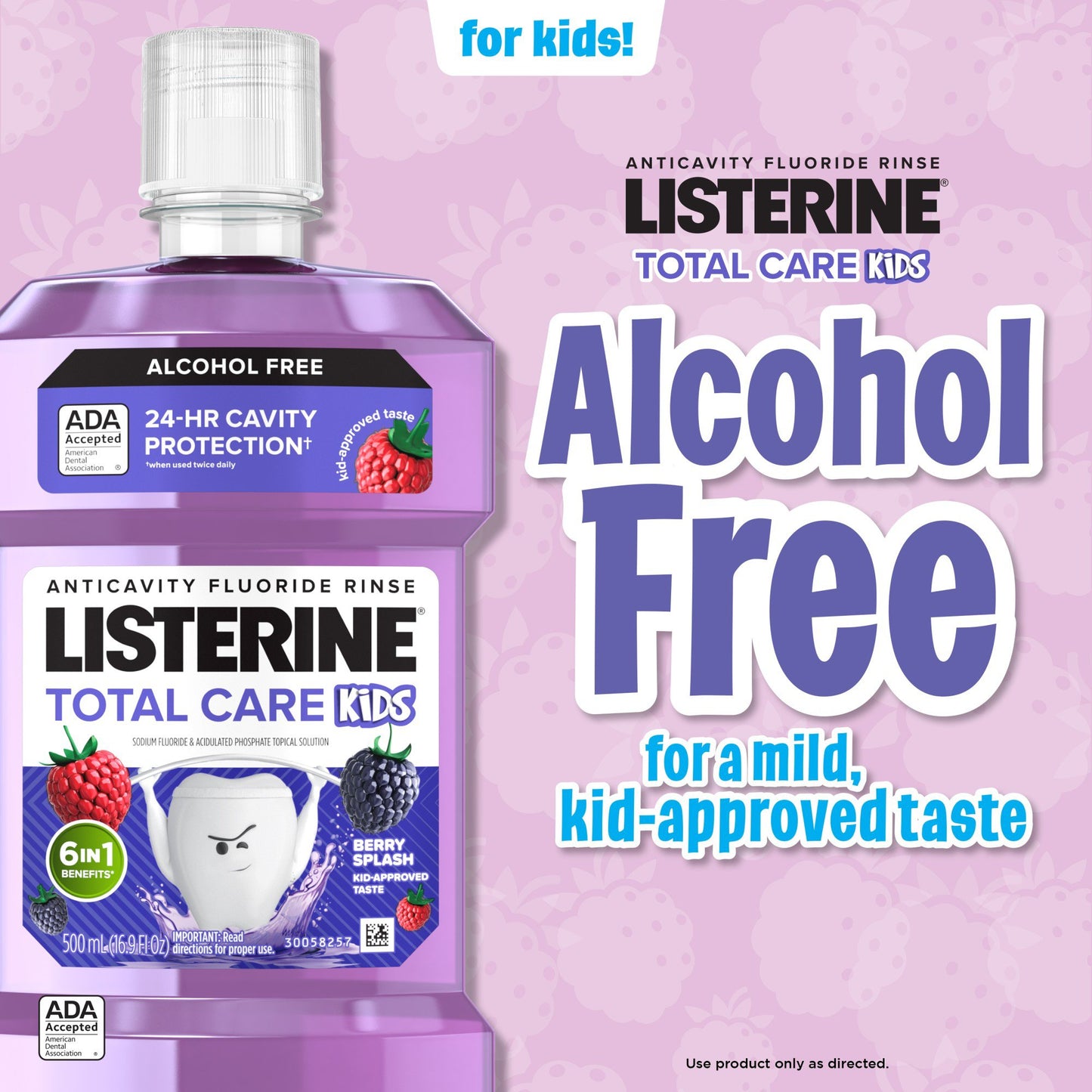 Listerine Smart Rinse Mouthwash - Berry Splash