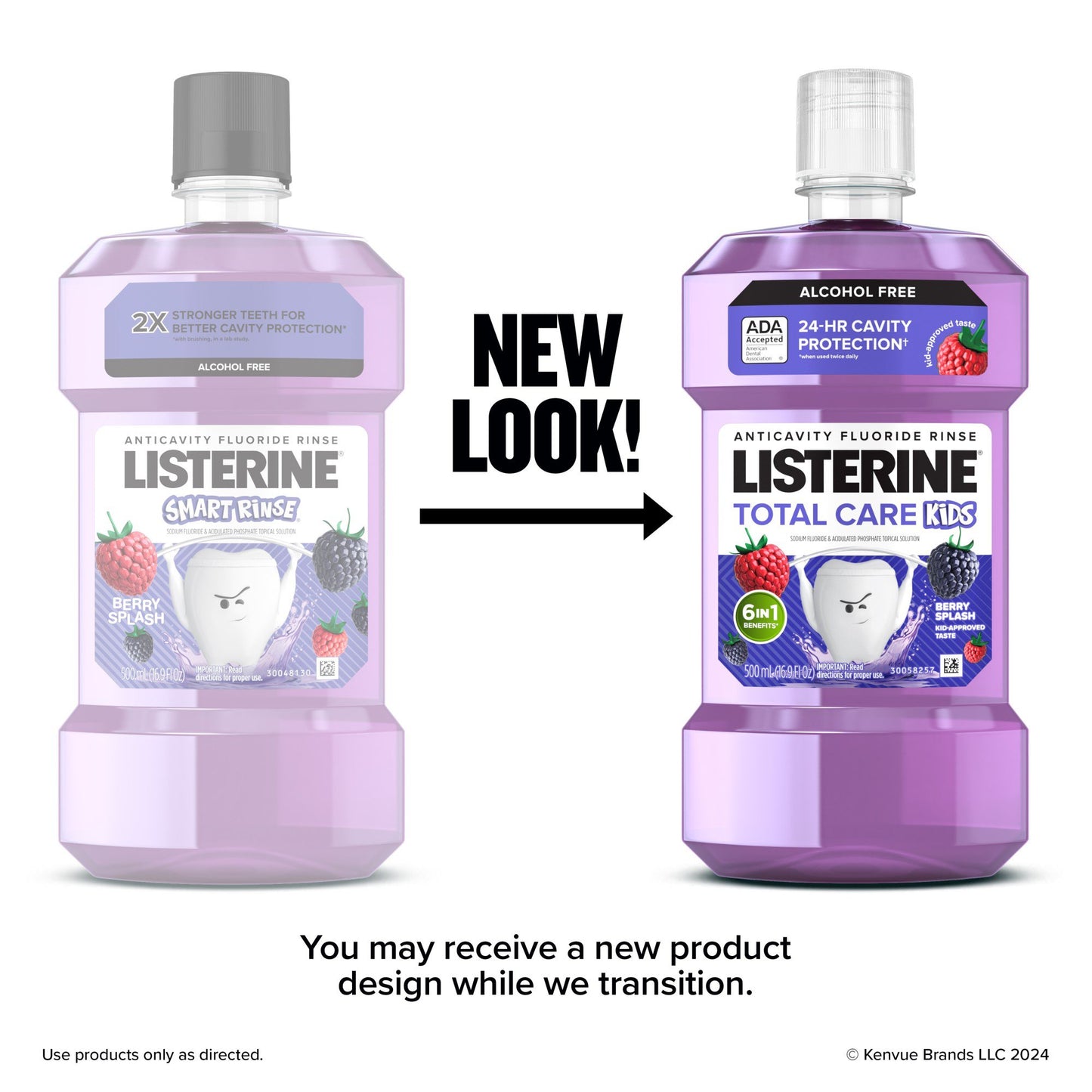 Listerine Smart Rinse Mouthwash - Berry Splash