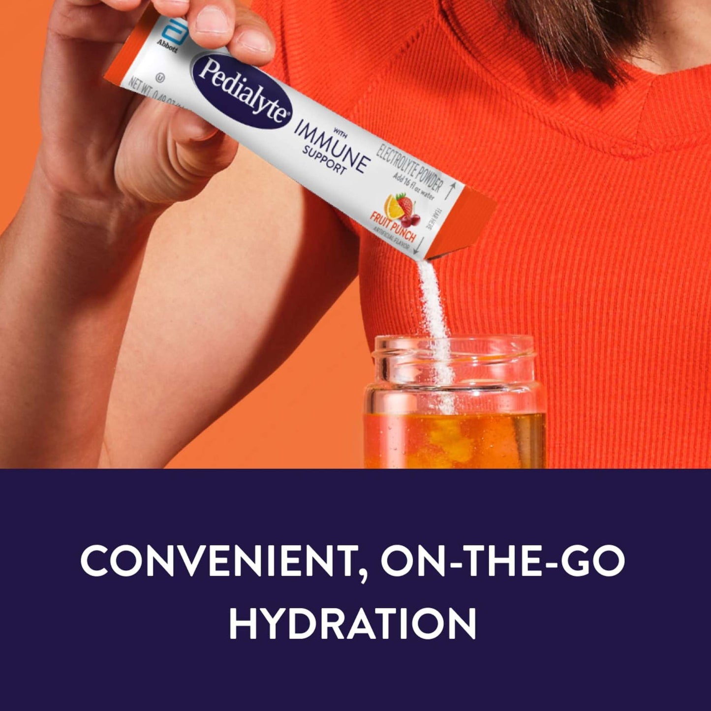 Pedialyte with Immune Support Electrolyte Powder Packs - Fruit Punch