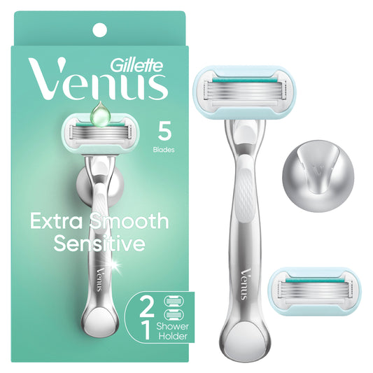 Gillette Venus Deluxe Smooth Sensitive Razor with 2 Cartridges