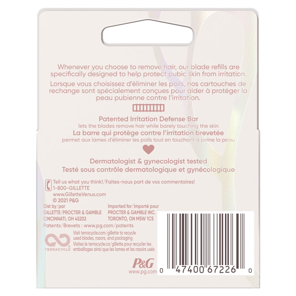 Gillette Venus Pubic Hair & Skin Razor Blade Refills