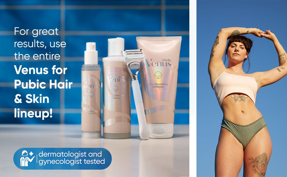 Gillette Venus Pubic Hair & Skin Razor Blade Refills