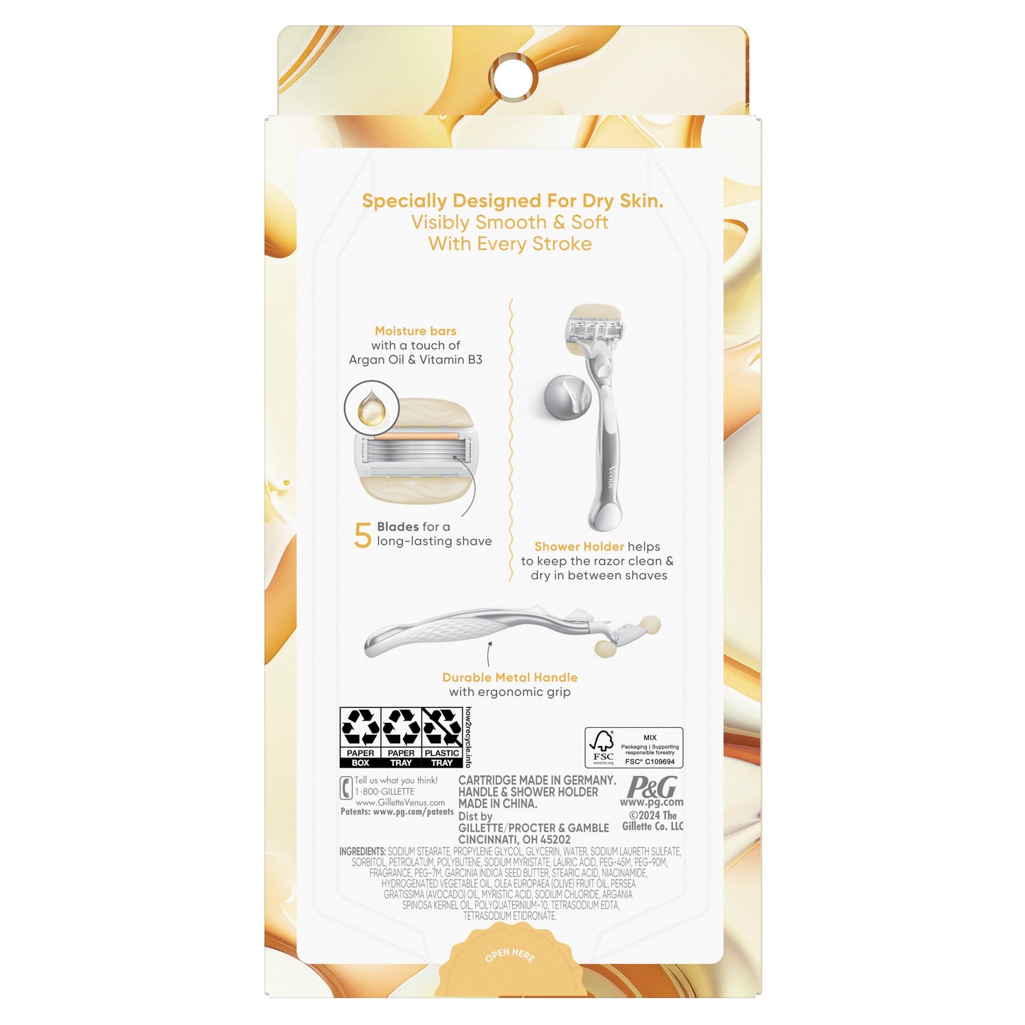 Gillette Venus Comfortglide with Olay Coconut Women's Razor + 2 Blade Refills
