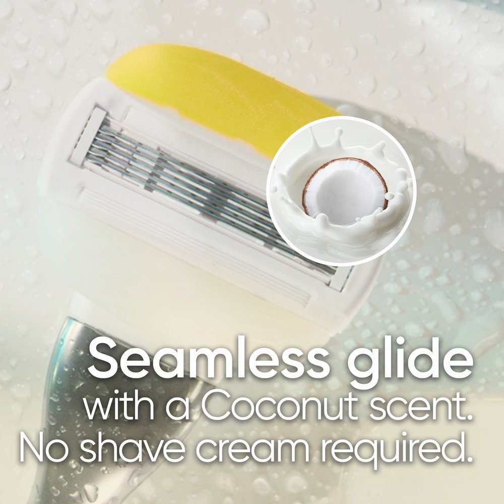 Gillette Venus Comfortglide with Olay Coconut Women's Razor + 2 Blade Refills